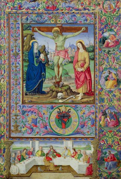 Ukřižování a Poslední večeře od Bartolomeo Della Gatta